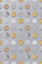 Silver and Gold Round Coins