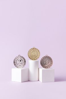 Different Types of Medals on Shapes