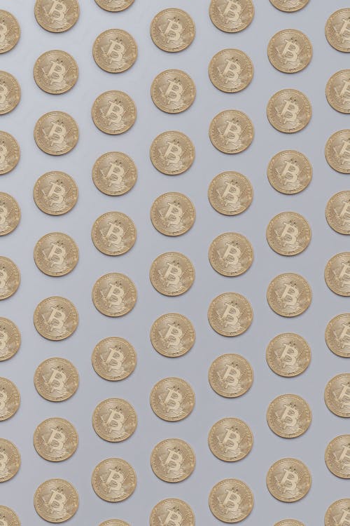 Gold Bitcoin Coins 
