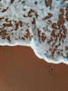 Sea Foam Crashing on the sea Shore