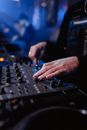 Person Using Black Audio Mixer