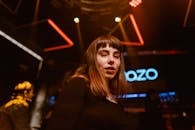 A Woman in Black Long Sleeve Shirt