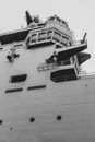 Monochrome Photograph of a Vessel