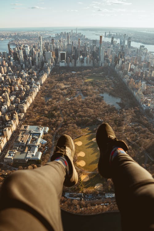 Free Legs over Central Park Stock Photo