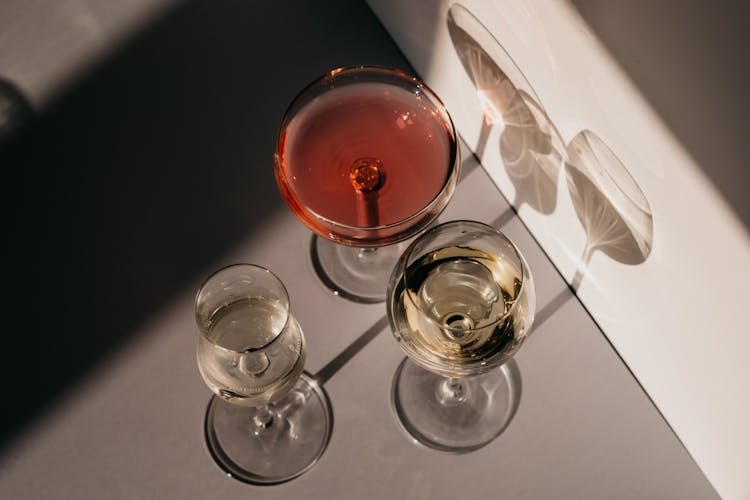 Wines In Clear Glasses