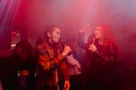 Man in Black Jacket Singing
