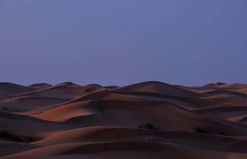Free Landscape of Smooth Sandy Hills at Dawn  Stock Photo