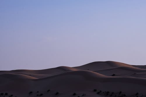 Sand Dunes against a Clear Sky