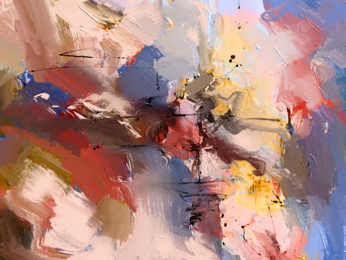 Free Close-Up Photo of an Colorful Abstract Painting Stock Photo