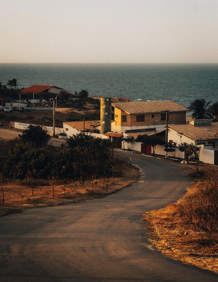 Winding Road At Sunset