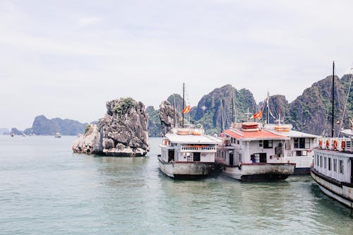 Ferries on Sea Shore