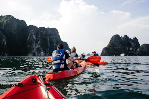 People in Canoes