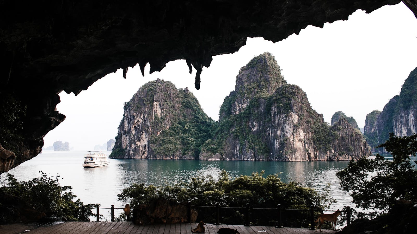 Vue panoramique de la baie d'Halong au Vietnam