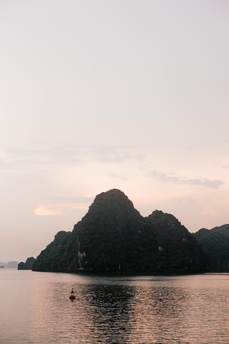 Drone Shot Of Ha Long Bay