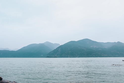 Mountains near a Body of Water