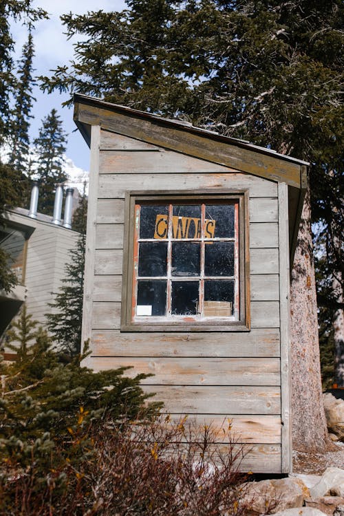 Wooden Canoe Storage Shed