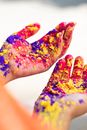 Hands Covered in Gulal