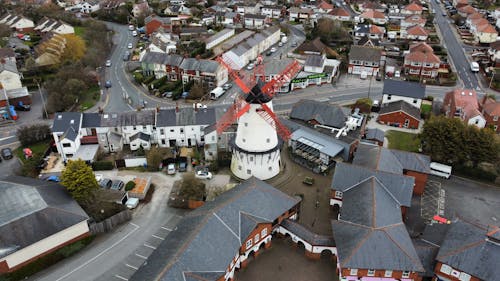 Free stock photo of drone, windmill