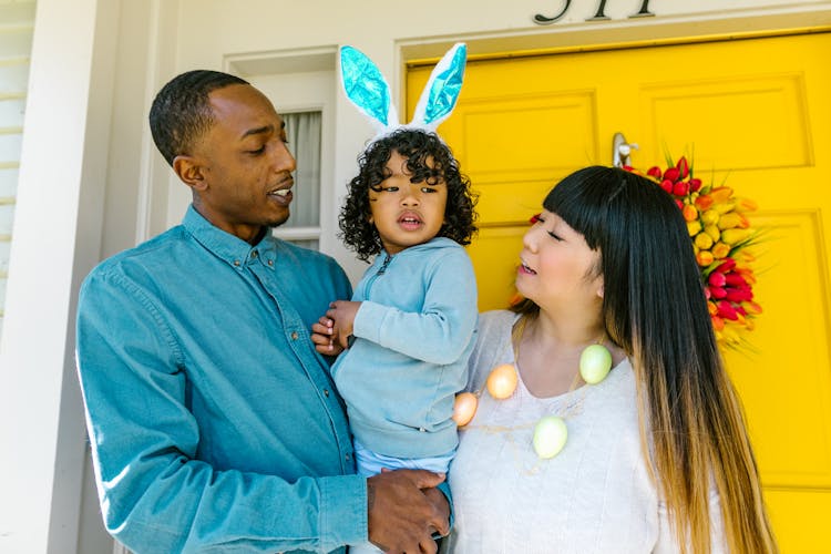 A Family Celebrating Easter Sunday