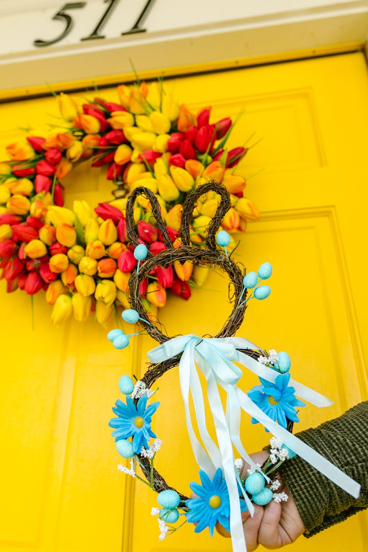 Close-Up Shot Of An Easter Decor