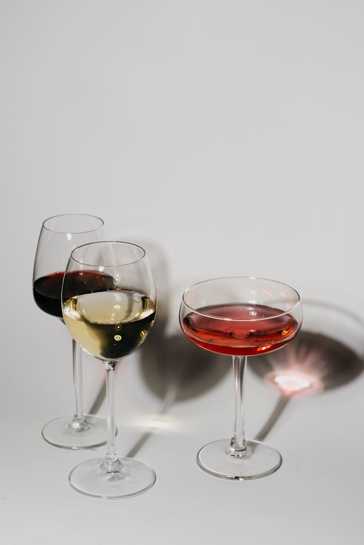 Wines In Clear Glasses