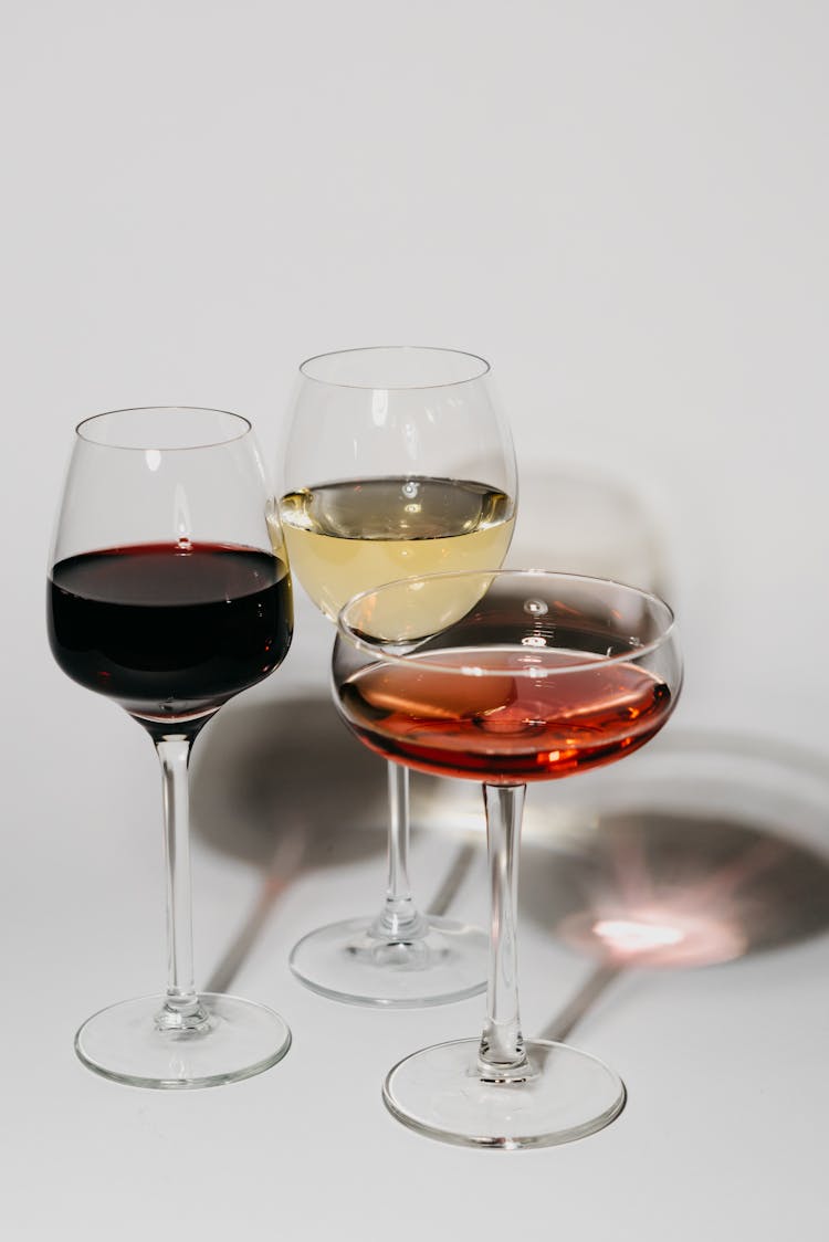 Wines In Clear Glasses