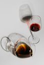Fallen and Upright Liquor Glasses