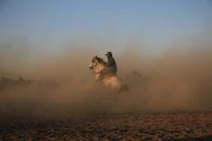 Man Riding on Horse on Brown Field