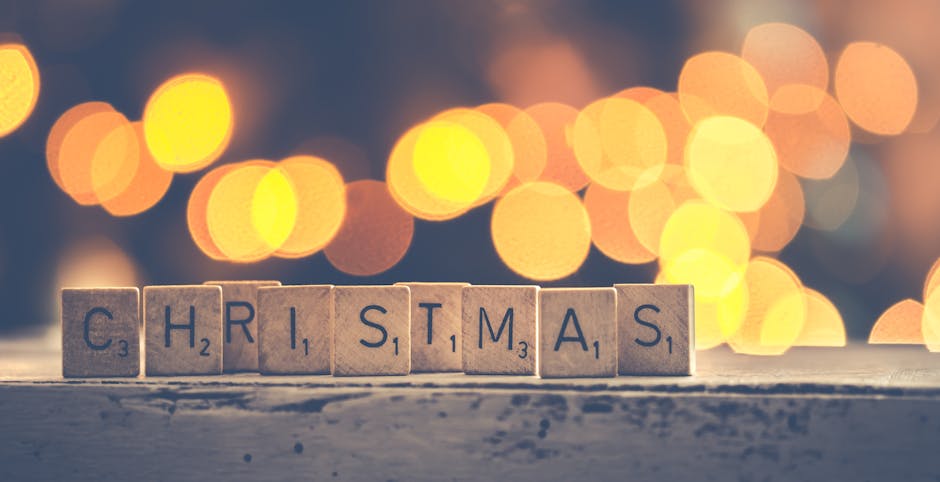 Christmas Scrabbles Bokeh Photography - Black Friday Savings