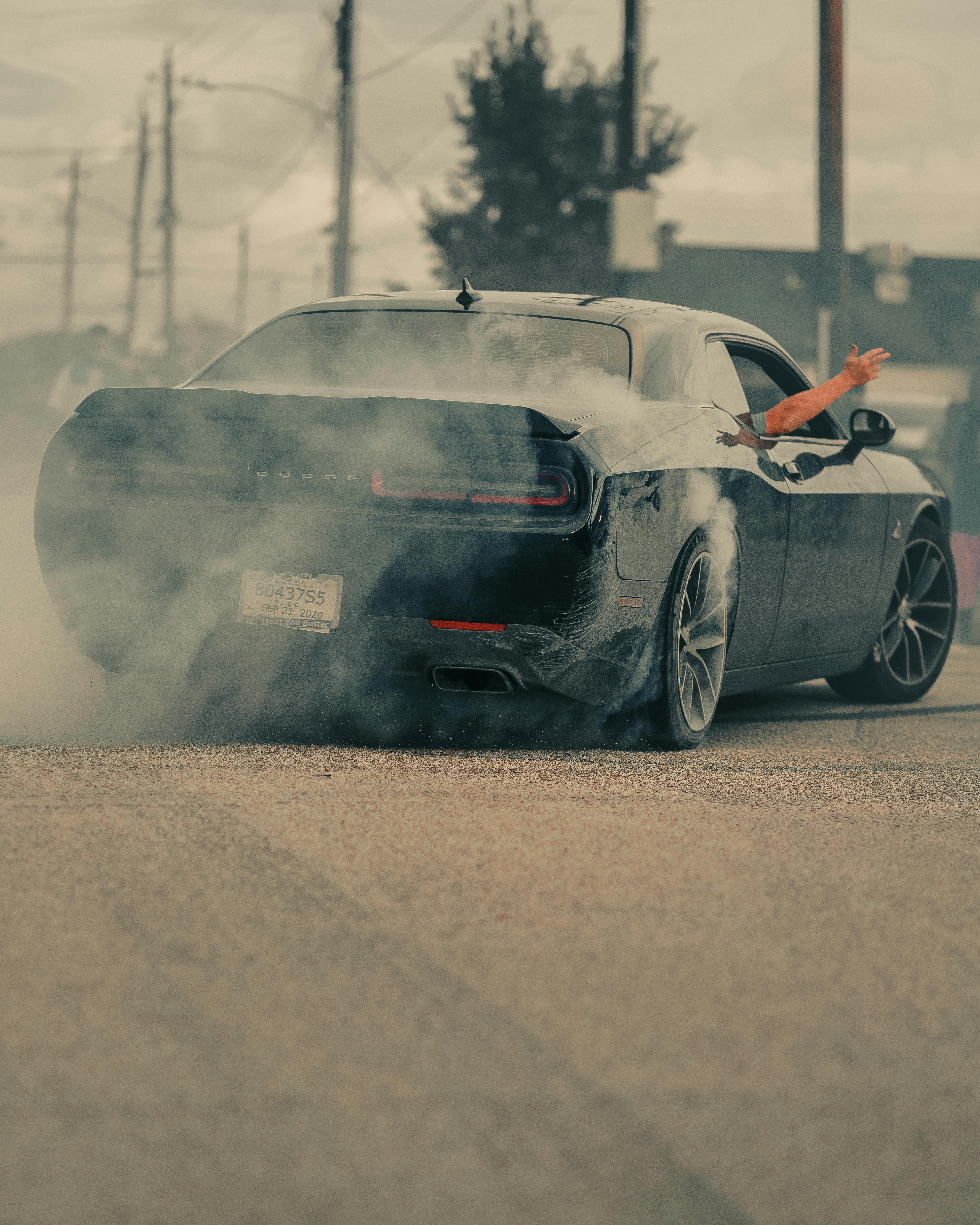 Burnout cars challenger Concept Dodge muscle roads smoke SRT10 HD  wallpaper  Wallpaperbetter