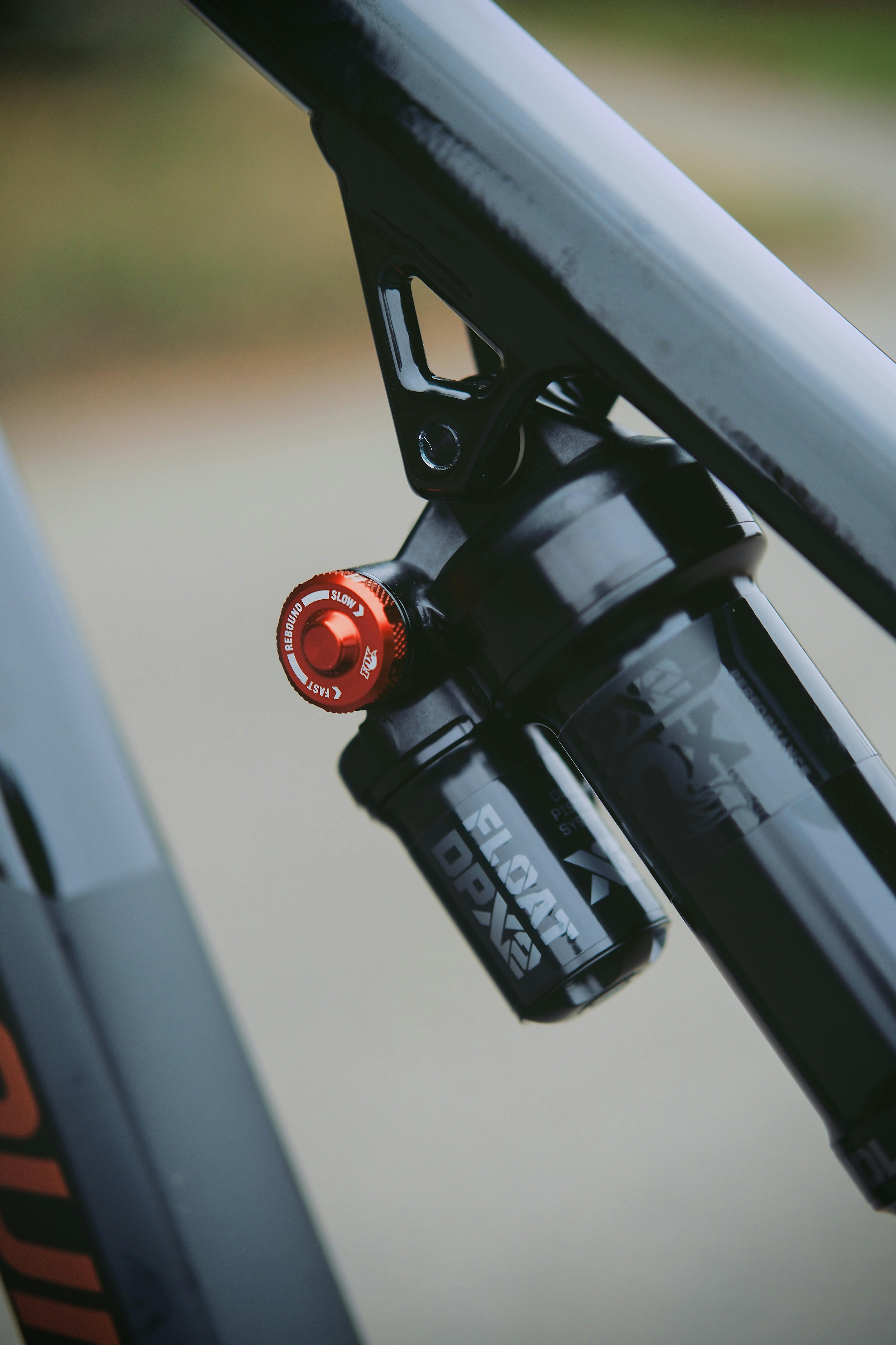 Detailed view of mountain bike suspension, showcasing its intricate gear mechanisms.