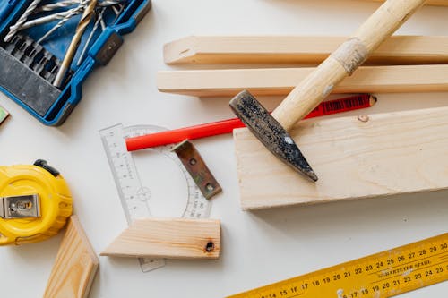 Timber and Various Carpentry Hand Tools