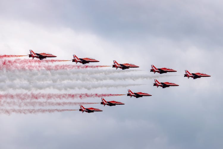 Air Force Aerobatic Team Performing During Fair