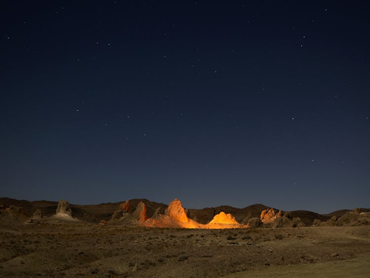 Desert Under Starry Night