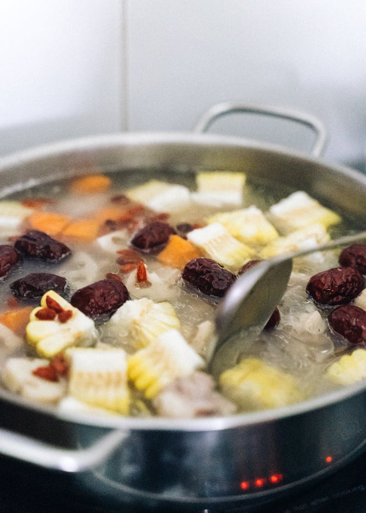 Soup Dish Cooking In A Pot