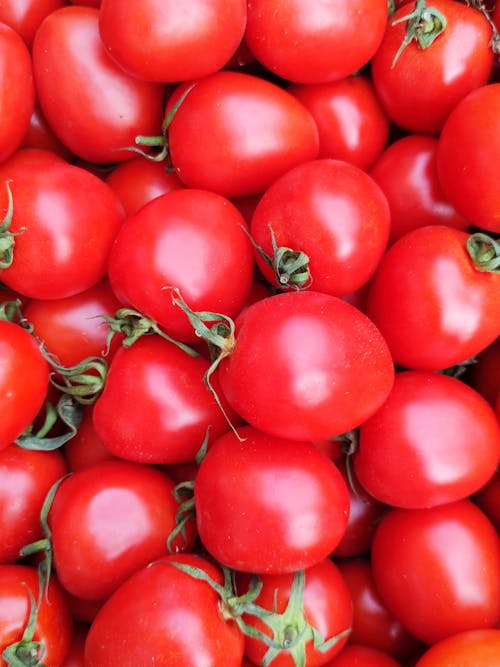 Red Cherry Tomatoes in Close Up Photography