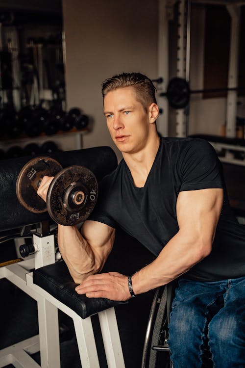 Man Lifting a Dumbbell