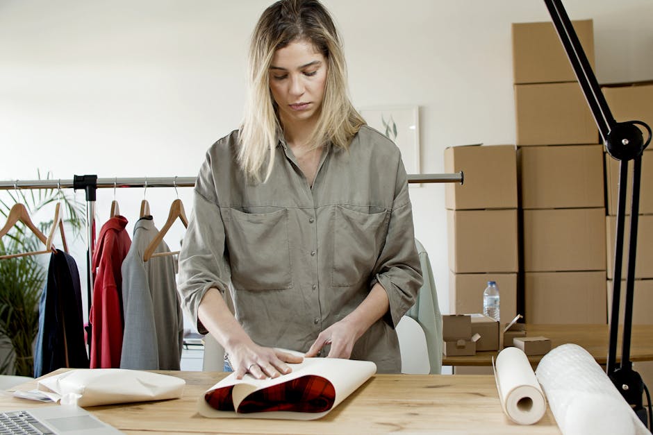 Image of an e-commerce business packing orders in a clean, organized micro-warehouse - Flexible industrial space Image of an e-commerce business packing orders in a clean, organized micro-warehouse - Flexible industrial space