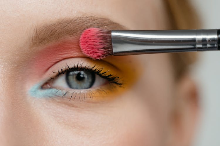 A Person Applying Eyeshadow