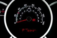 A Close-up Shot of a Speedometer