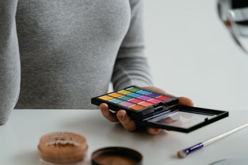 A Person Holding an Eyeshadow Palette