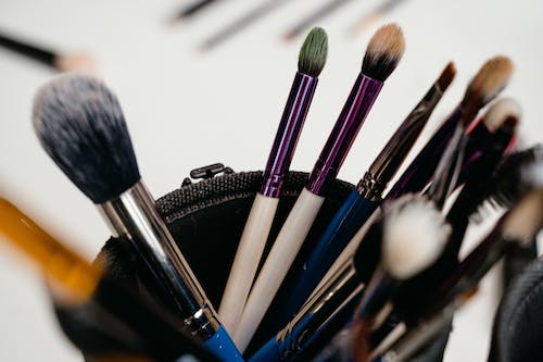 Free Assorted Makeup Brush Set Stock Photo