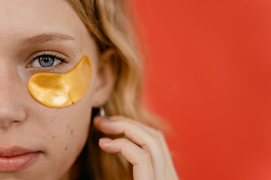 Close-up of under-eye area showing subtle textural changes — fine crepe-like skin with tiny bumps visible under natural light