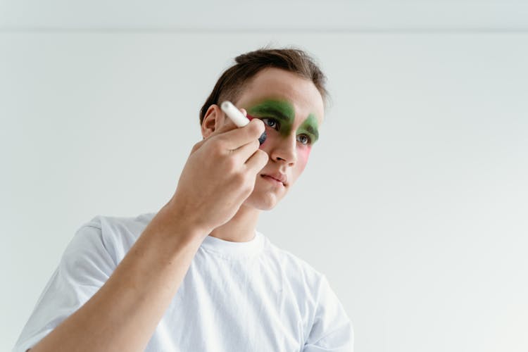 Man With Green Eye Shadow