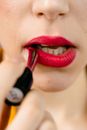Woman With Red Lipstick and Red Lipstick