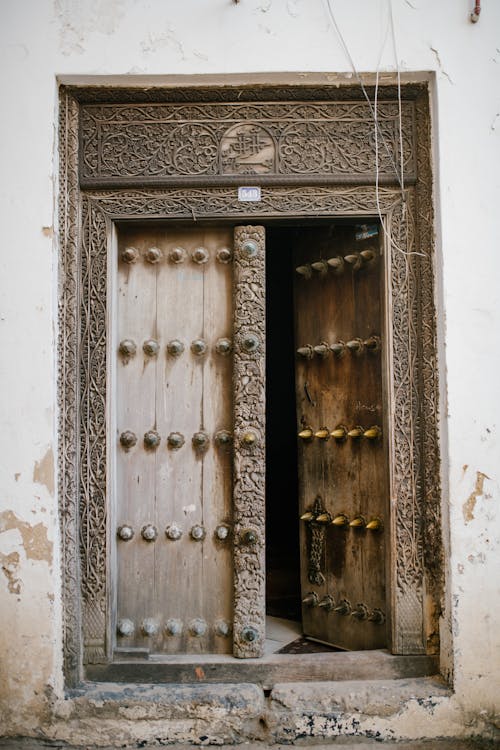 Opened Shabby Doorway Entrance