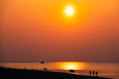 골든 아워, 바다, 사람의 무료 스톡 사진