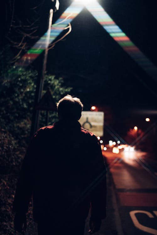 Silhouette of a Person Outdoors