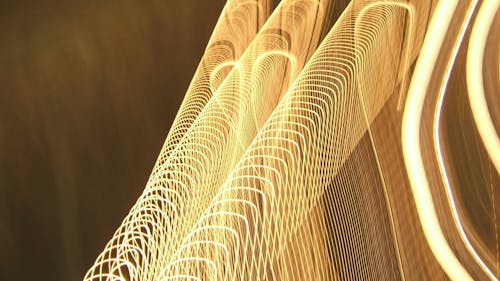 Yellow Abstract Light Motion on Studio Background