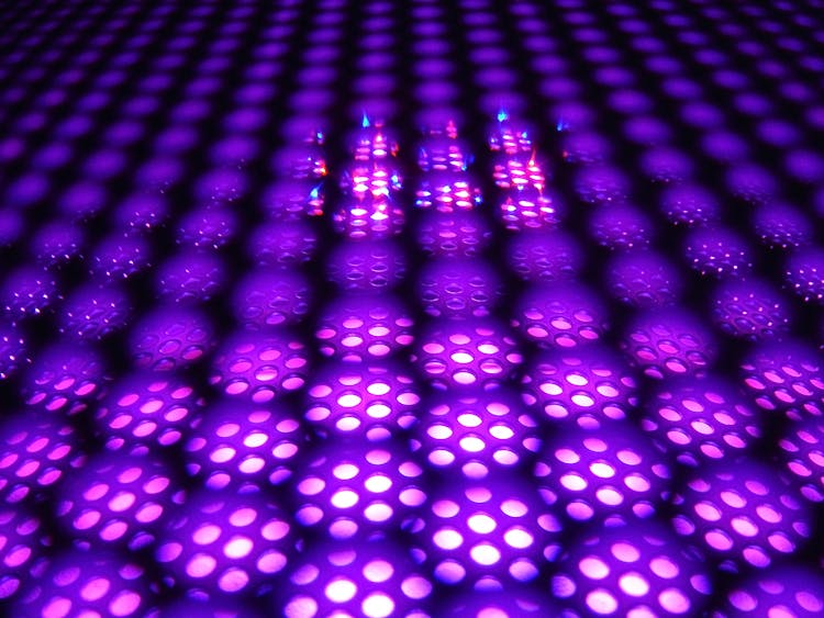 Purple Disco Lights On Floor